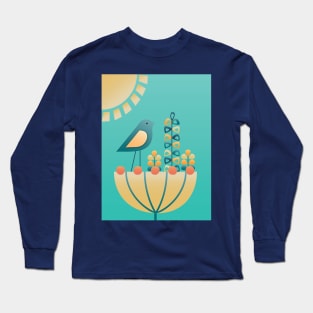 Bird and Flower Long Sleeve T-Shirt